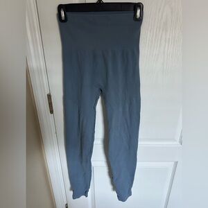 Gymshark Ribbed Seamless High Waisted Leggings Light Blue Size Medium